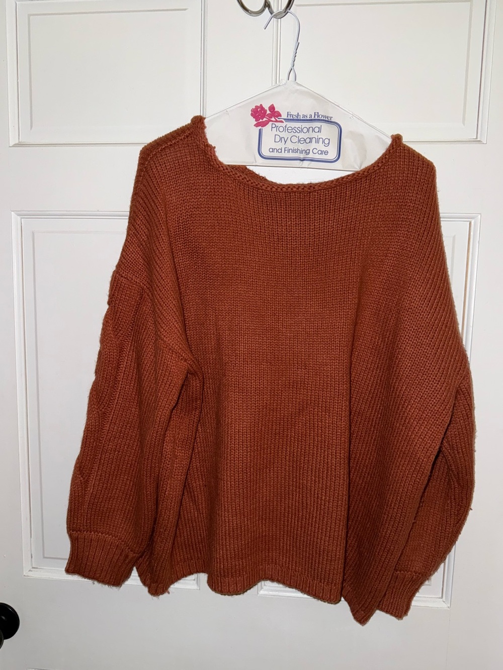 LC Lauren Conrad Rust Orange Crewneck Knit Sweater